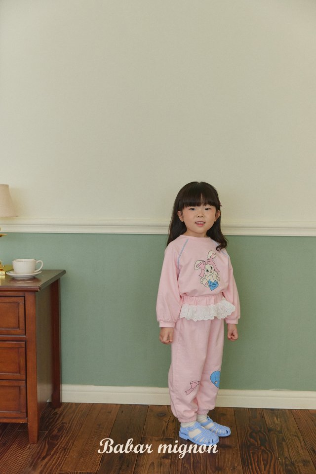 Babar Mignon - Korean Children Fashion - #kidzfashiontrend - Rabbit Ribbon Top Bottom Set - 11