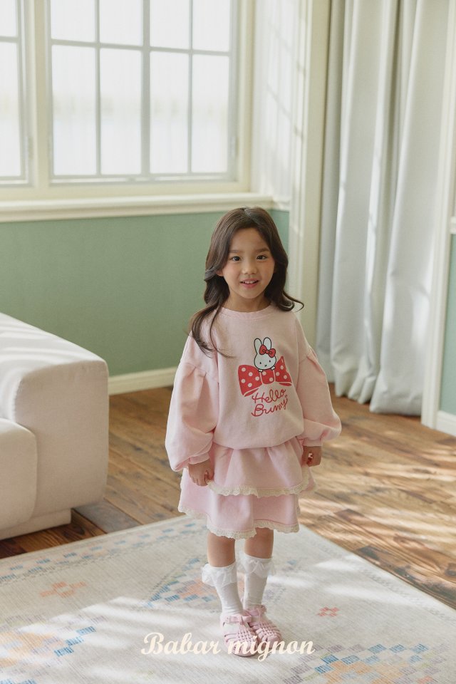 Babar Mignon - Korean Children Fashion - #kidsstore - Hello Bunny Sweatshirts - 4