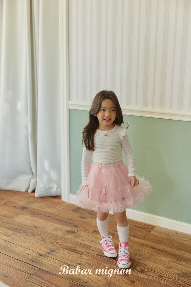 Babar Mignon - Korean Children Fashion - #kidzfashiontrend - Frill Tee - 9