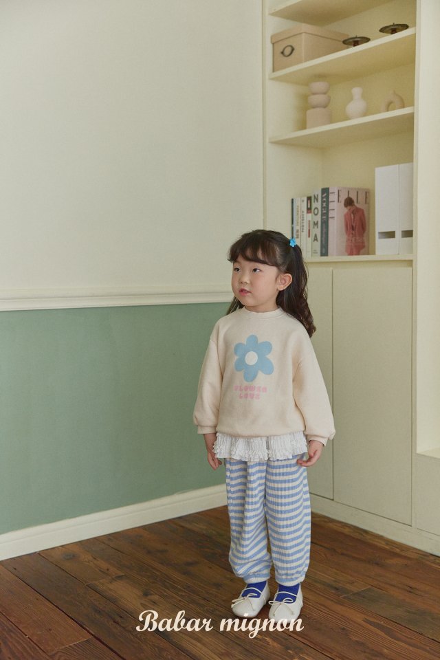 Babar Mignon - Korean Children Fashion - #magicofchildhood - Waffle Stripe Jogger Pants - 6