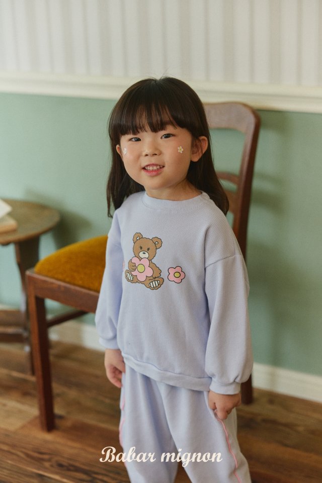Babar Mignon - Korean Children Fashion - #magicofchildhood - Waffle Bear Top Bottom Set - 5