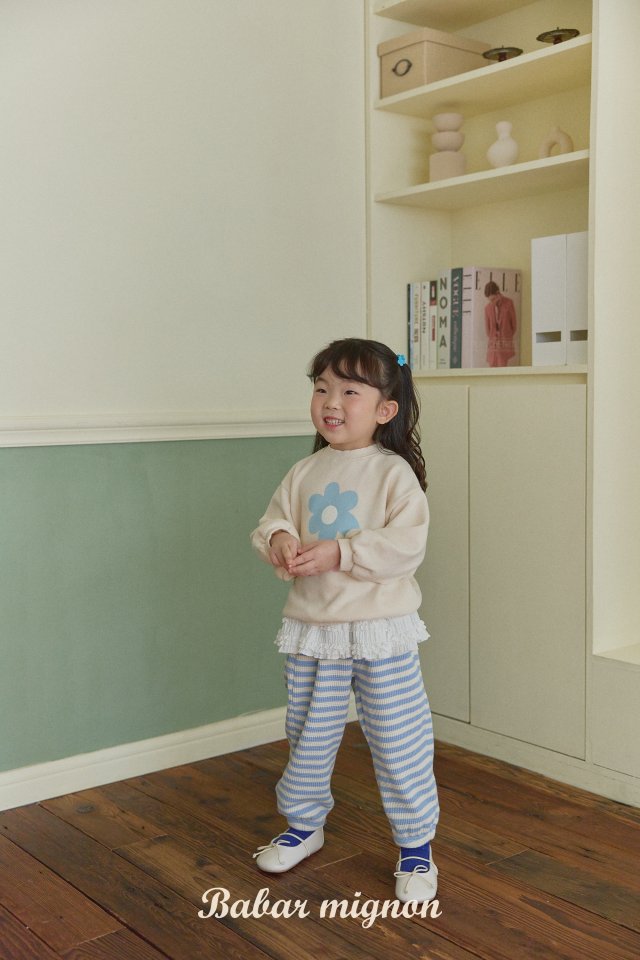 Babar Mignon - Korean Children Fashion - #minifashionista - Waffle Stripe Jogger Pants - 7