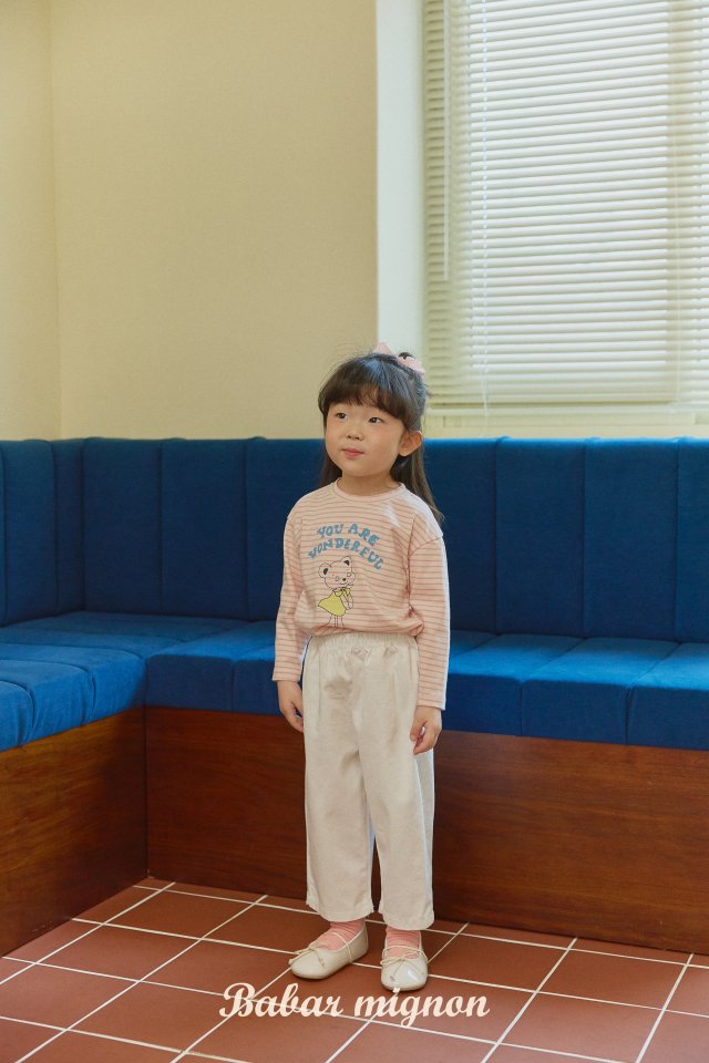 Babar Mignon - Korean Children Fashion - #minifashionista - Bear Stripe Tee - 5