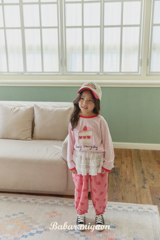Babar Mignon - Korean Children Fashion - #prettylittlegirls - Ribbon Jogger Pants - 5