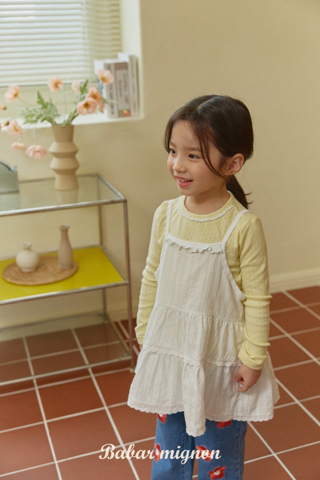 Babar Mignon - Korean Children Fashion - #stylishchildhood - Strap Frill Bustier Dress - 6
