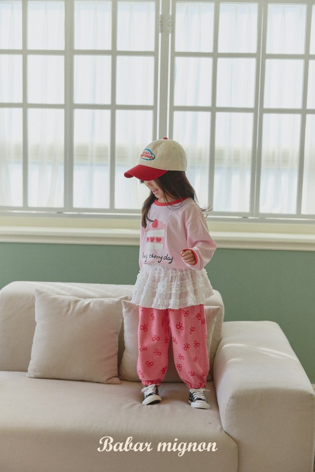 Babar Mignon - Korean Children Fashion - #todddlerfashion - Ribbon Jogger Pants - 6