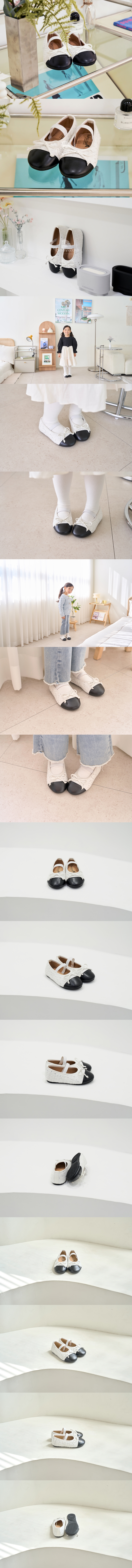 Babyzzam - Korean Children Fashion - #childofig - Line Ribbon Flat