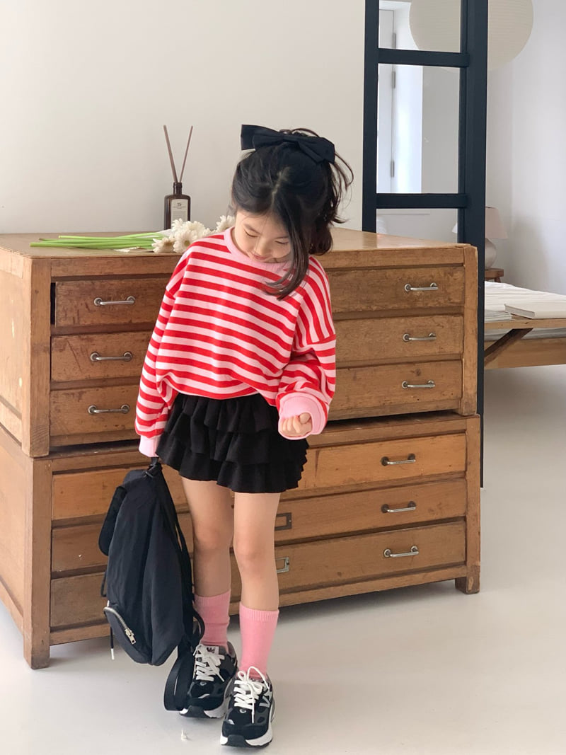 Bailey - Korean Children Fashion - #childrensboutique - Peekaboo Stripe Tee - 8