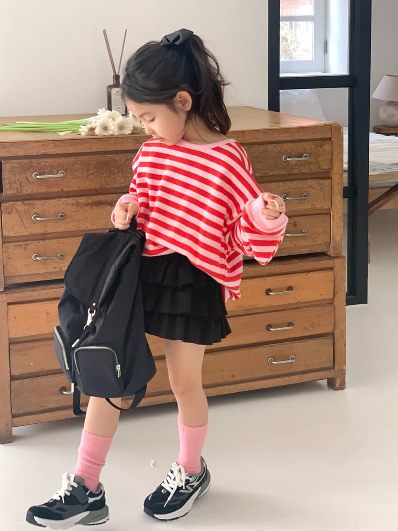 Bailey - Korean Children Fashion - #fashionkids - Peekaboo Stripe Tee - 11