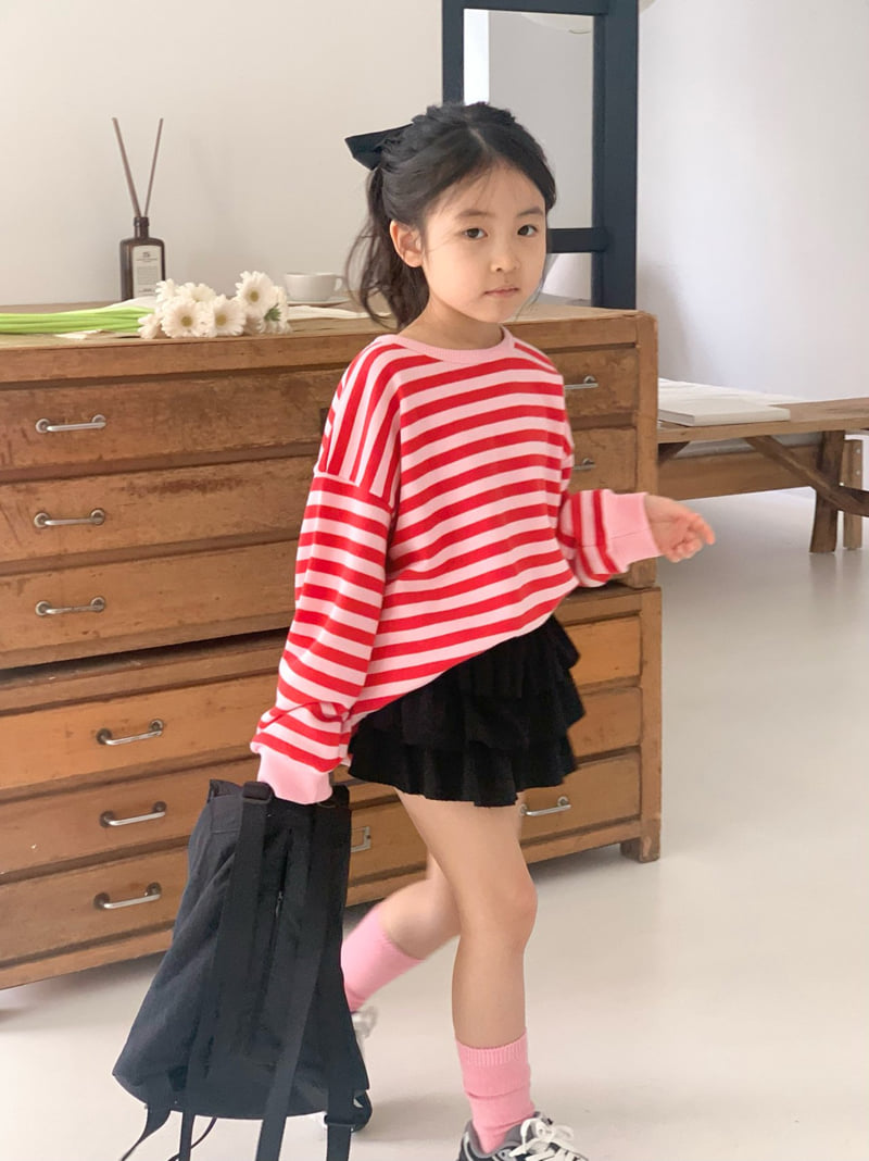 Bailey - Korean Children Fashion - #kidsshorts - Peekaboo Stripe Tee - 12
