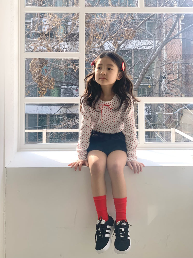 Bailey - Korean Children Fashion - #toddlerclothing - Vely Lace Strawberry Tee - 7