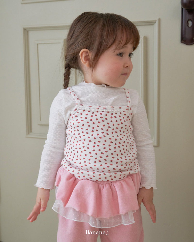 Banana J - Korean Children Fashion - #prettylittlegirls - Strawberry Flower Tank Top - 4