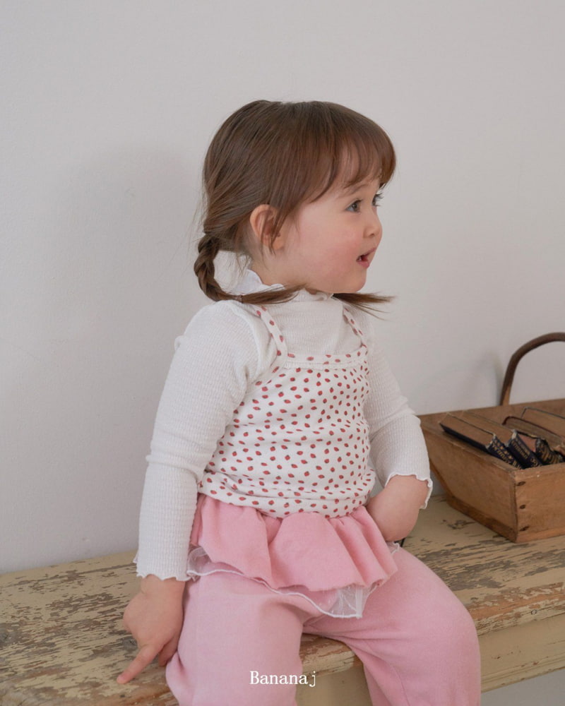 Banana J - Korean Children Fashion - #fashionkids - Strawberry Flower Tank Top - 9