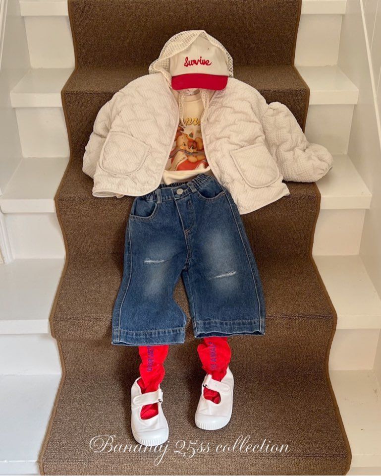 Banana J - Korean Children Fashion - #kidzfashiontrend - Chill Denim Pants - 10
