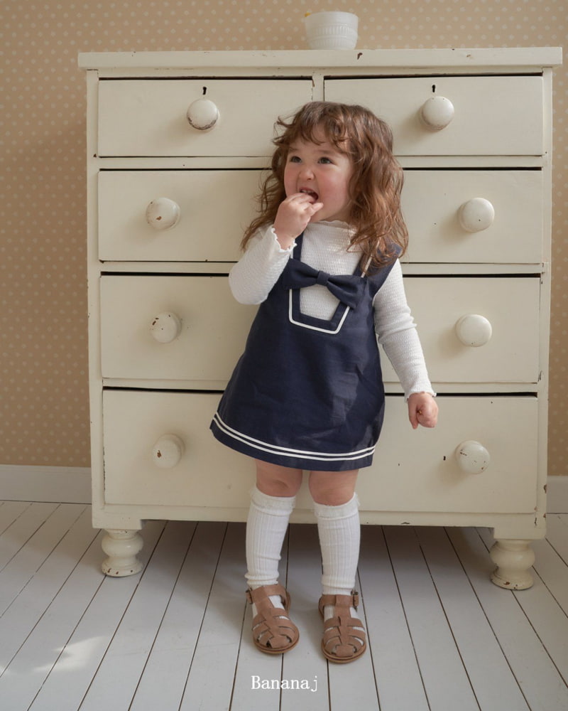 Banana J - Korean Children Fashion - #littlefashionista - Ribbon One-piece - 12