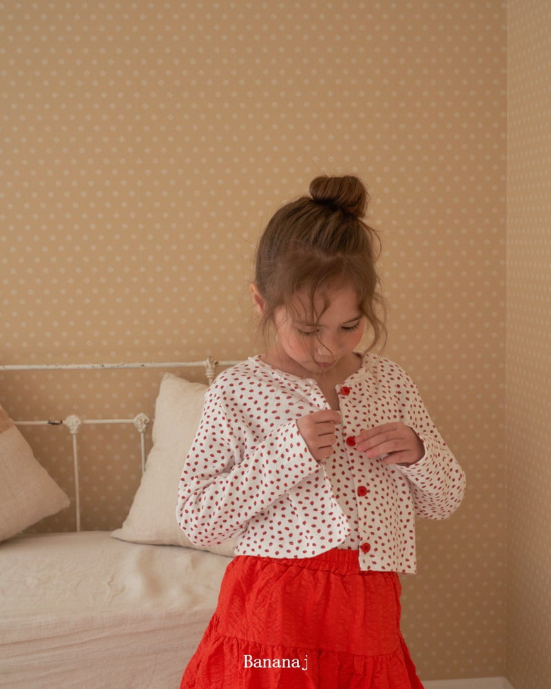 Banana J - Korean Children Fashion - #prettylittlegirls - Strawberry Flower Cardigan - 10