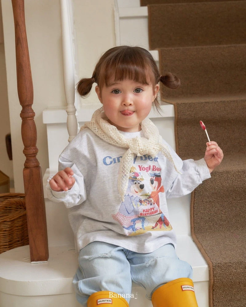 Banana J - Korean Children Fashion - #toddlerclothing - Cindy Tee - 12