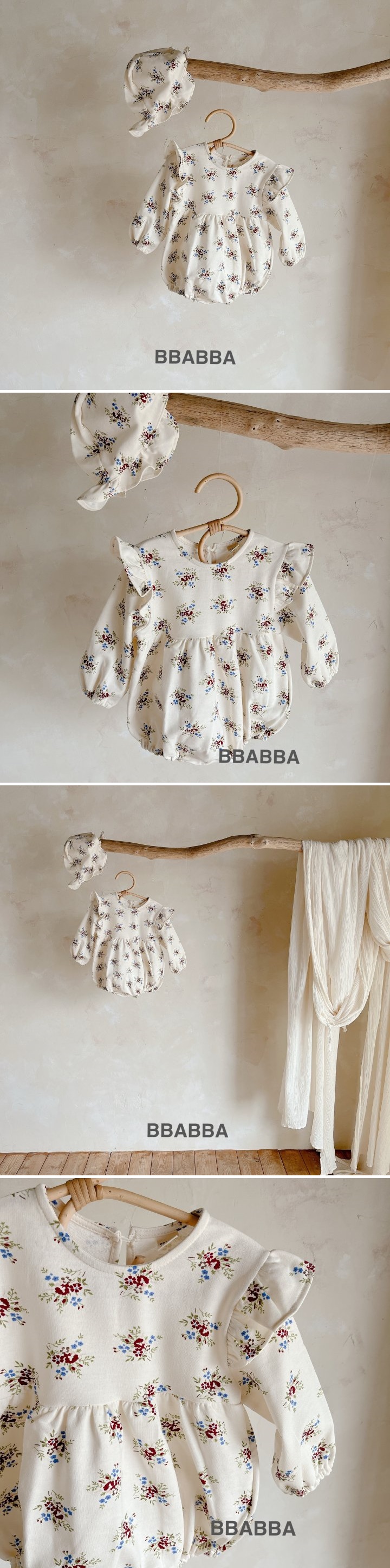Bbabba - Korean Baby Fashion - #babyboutique - Margaret Bodysuit with Bonnet