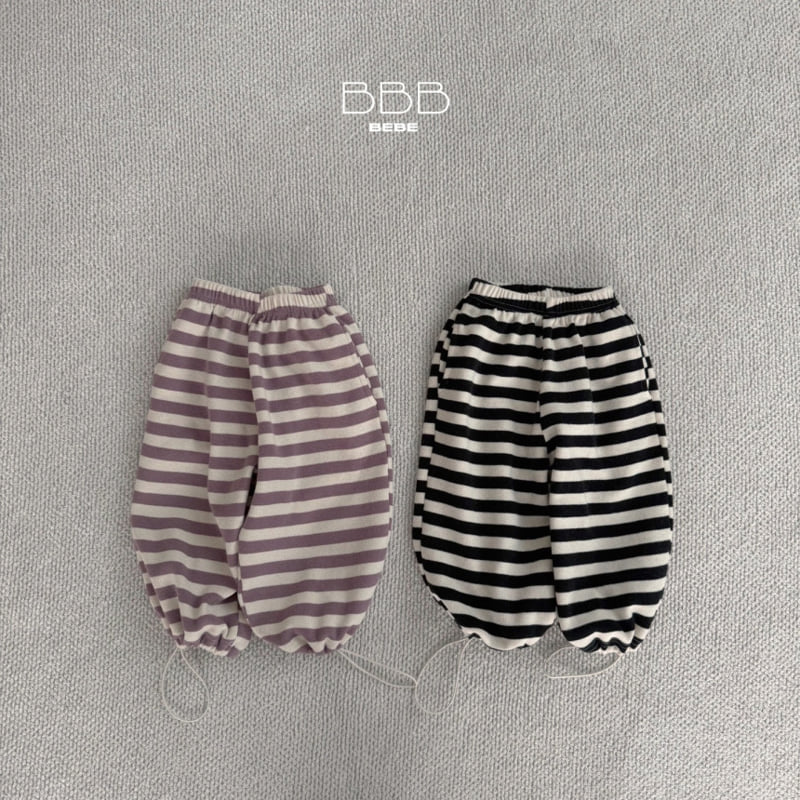 Bella Bambina - Korean Baby Fashion - #babyootd - Bebe Striped Jogger Pants