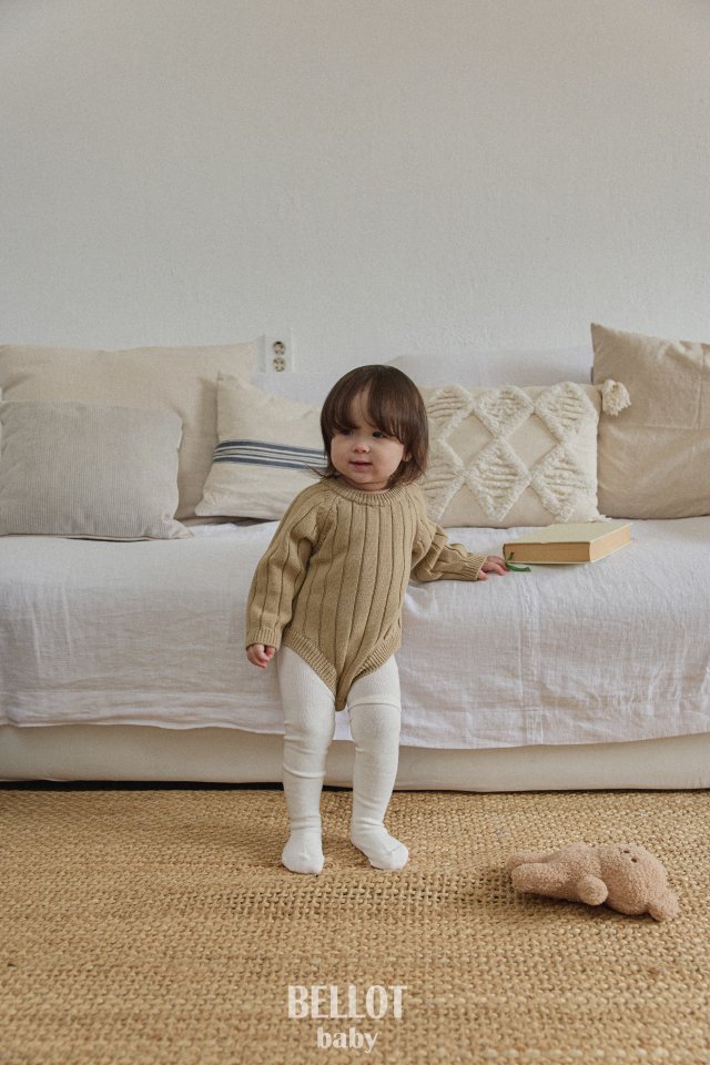 Bellot - Korean Baby Fashion - #babyboutique - Ribbed Suit - 6