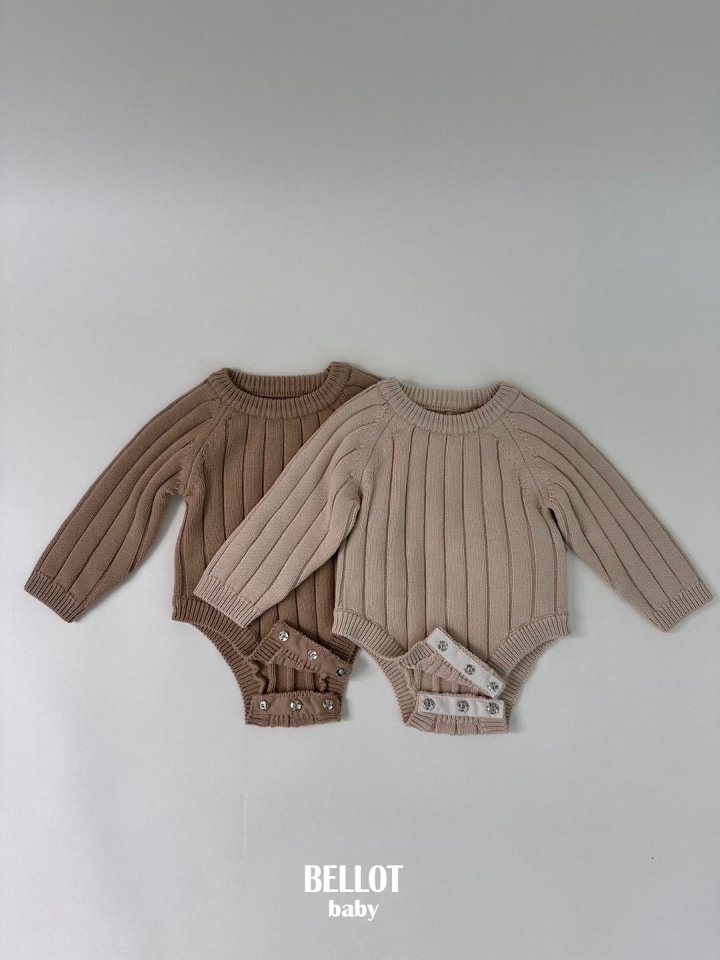 Bellot - Korean Baby Fashion - #babyclothing - Ribbed Suit - 8