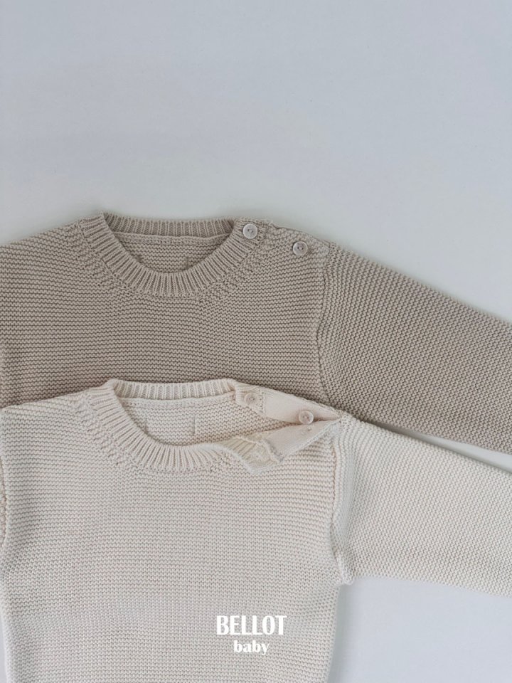 Bellot - Korean Baby Fashion - #babyoninstagram - Purl Button Knit - 9