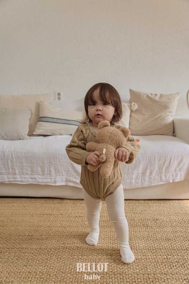 Bellot - Korean Baby Fashion - #babywear - Ribbed Suit - 2
