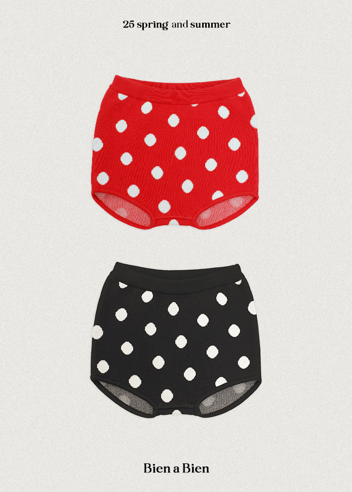Bien A Bien - Korean Children Fashion - #kidsshorts - Maya Dot Knit Pants - 2