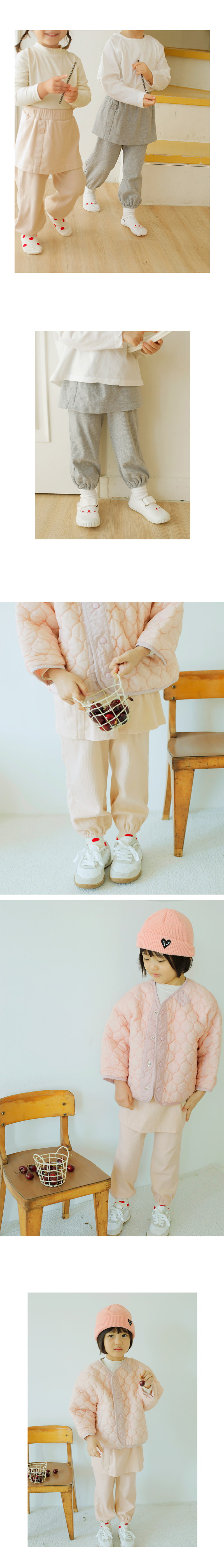Bien A Bien - Korean Children Fashion - #kidsstore - Linz Skirt Jogger Pants - 4