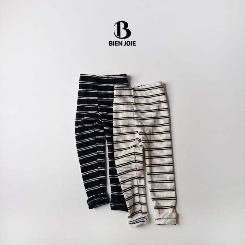 Bien Joie - Korean Children Fashion - #childofig - Taka Stripe Leggings - 5