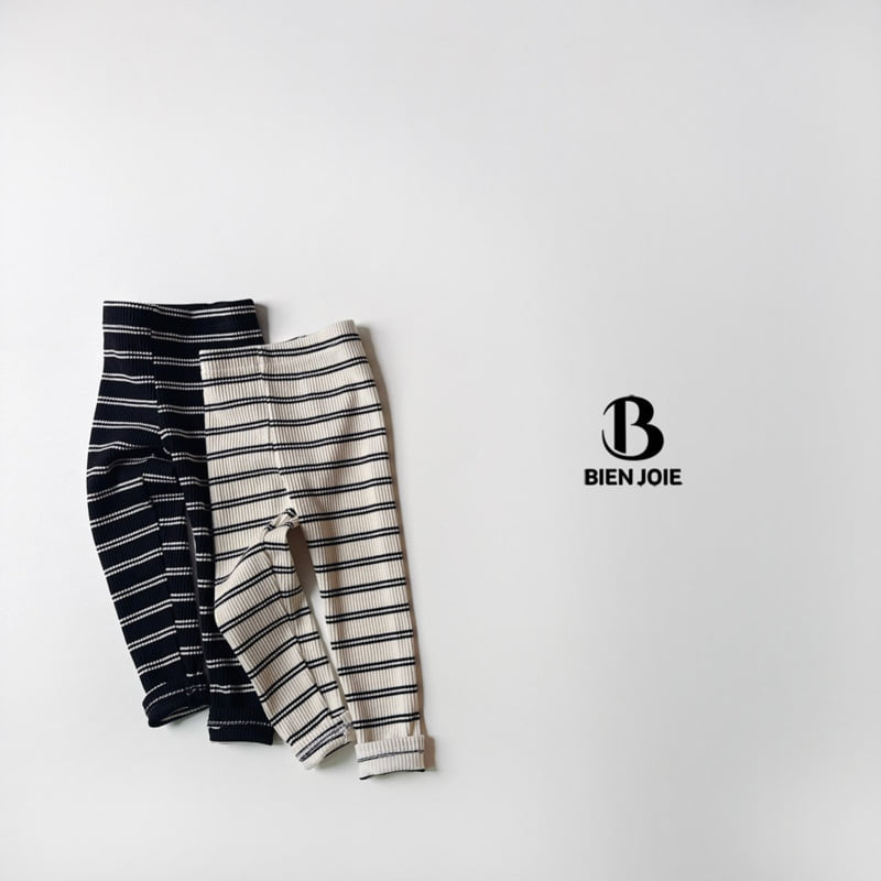 Bien Joie - Korean Children Fashion - #childofig - Taka Stripe Leggings - 6