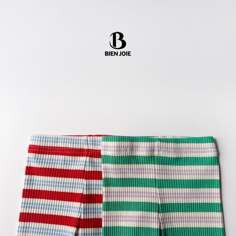 Bien Joie - Korean Children Fashion - #designkidswear - Rose Stripe Leggings - 6