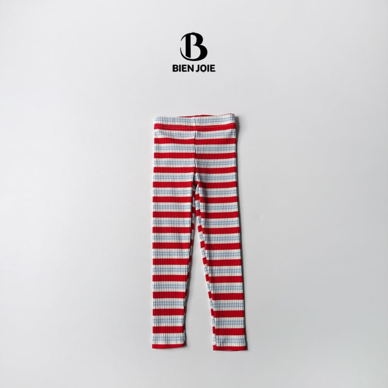 Bien Joie - Korean Children Fashion - #prettylittlegirls - Rose Stripe Leggings - 2