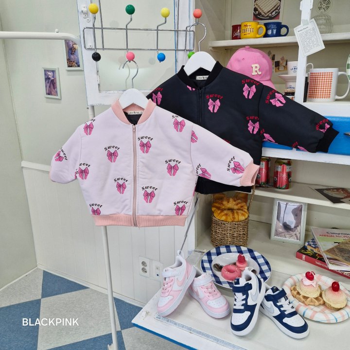 Black Pink - Korean Children Fashion - #Kfashion4kids - Sweet Ribbon Jumper