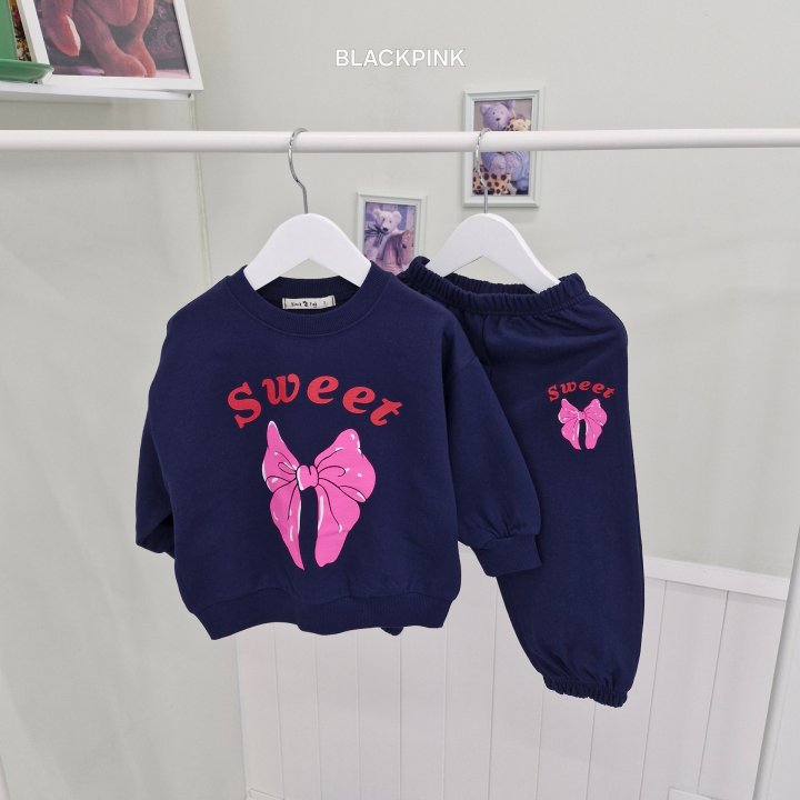 Black Pink - Korean Children Fashion - #Kfashion4kids - Sweet Ribbon Set-up - 2
