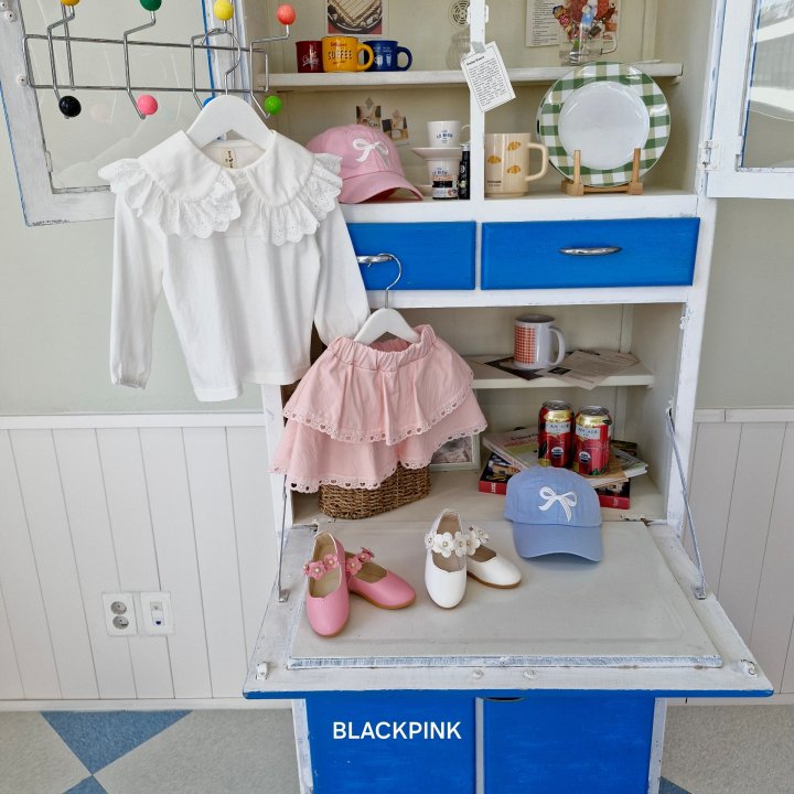 Black Pink - Korean Children Fashion - #childofig - Spring Big Collar Tee - 3
