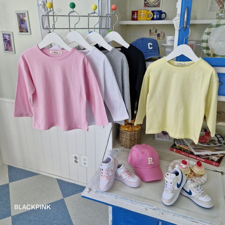 Black Pink - Korean Children Fashion - #designkidswear - Spring Basic Tee - 2