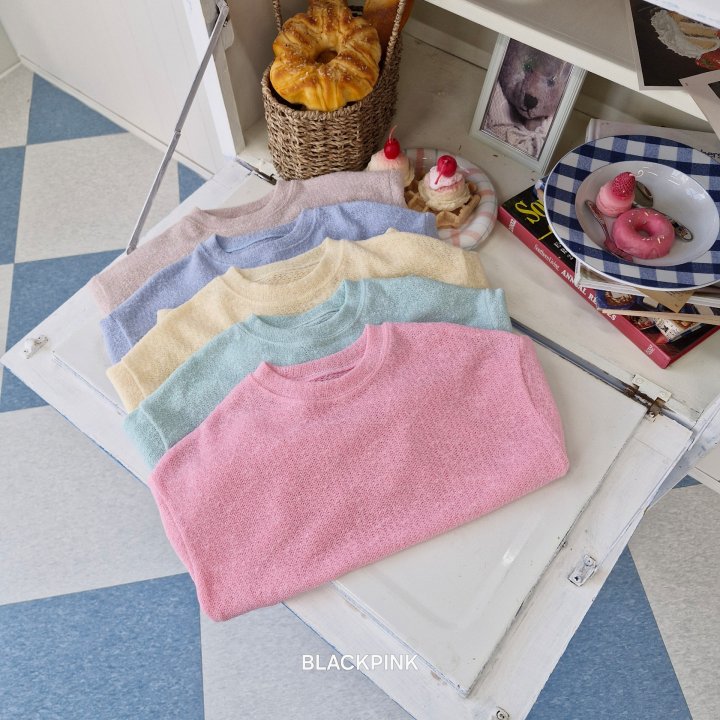 Black Pink - Korean Children Fashion - #designkidswear - Moss Crab Knit Sweatshirts