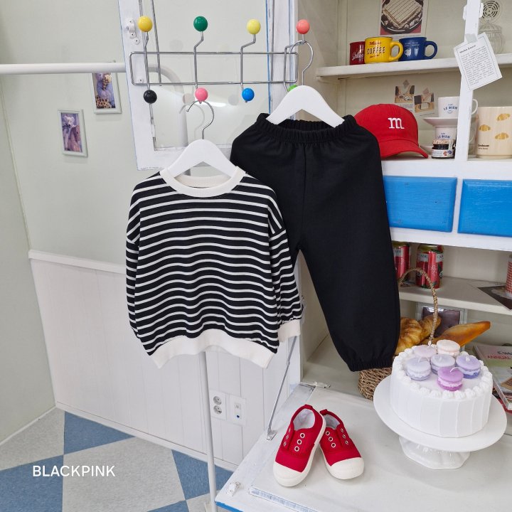 Black Pink - Korean Children Fashion - #kidsshorts - Spring ST Sweatshirts - 10