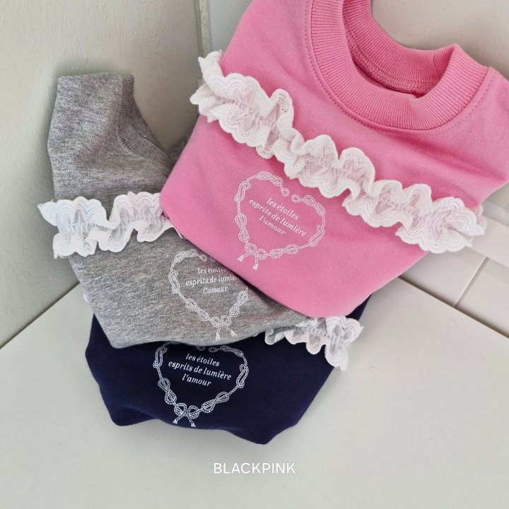 Black Pink - Korean Children Fashion - #kidsshorts - Hazel Lace Sweatshirts