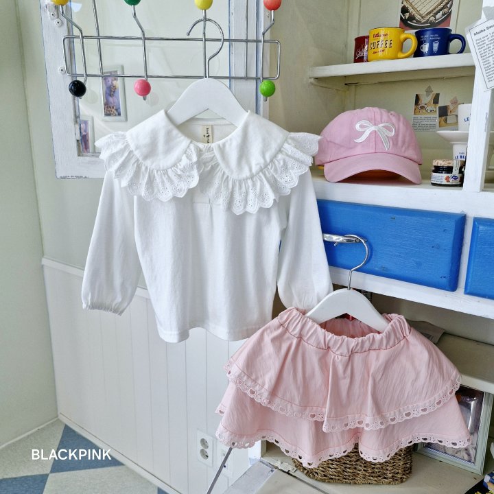 Black Pink - Korean Children Fashion - #kidsstore - Spring Big Collar Tee - 9