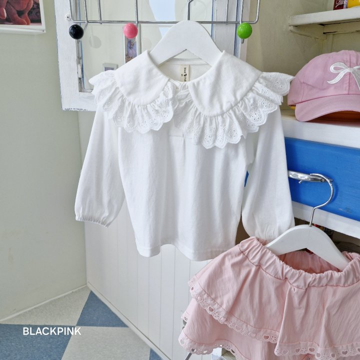 Black Pink - Korean Children Fashion - #kidzfashiontrend - Spring Big Collar Tee - 10
