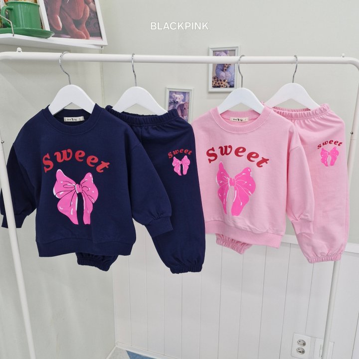 Black Pink - Korean Children Fashion - #kidzfashiontrend - Sweet Ribbon Set-up
