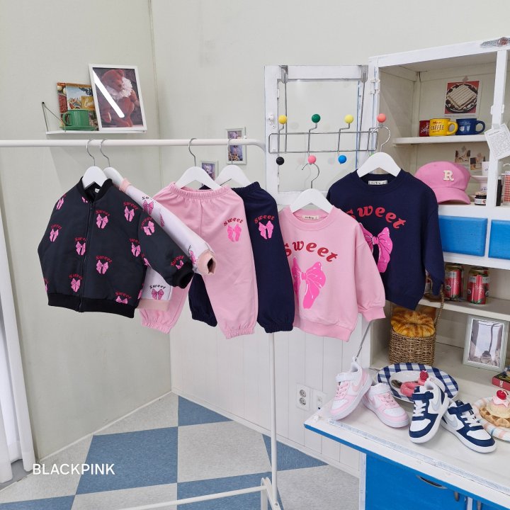 Black Pink - Korean Children Fashion - #littlefashionista - Sweet Ribbon Jumper - 2