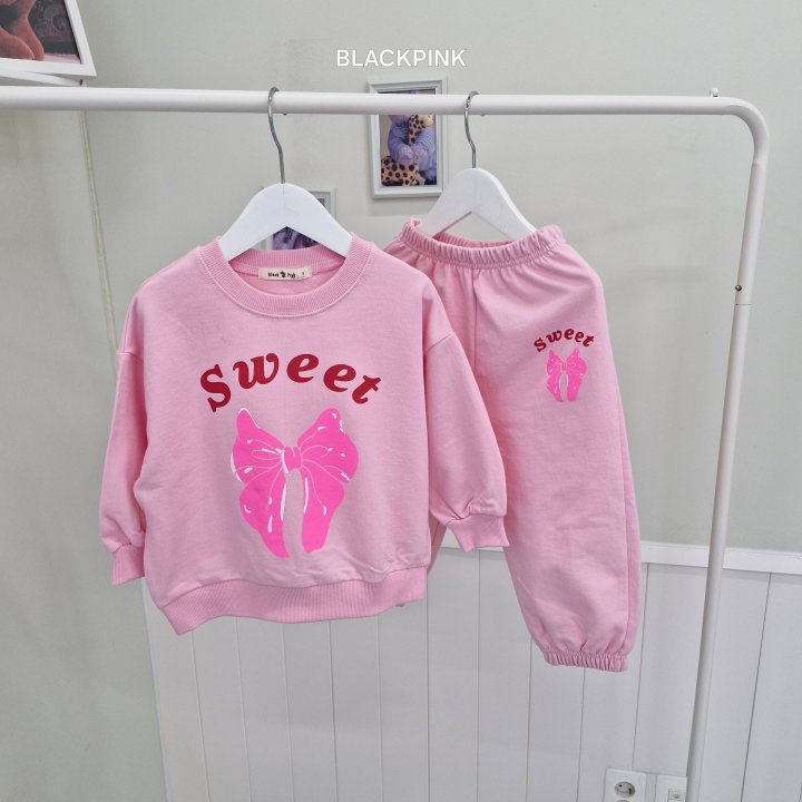 Black Pink - Korean Children Fashion - #littlefashionista - Sweet Ribbon Set-up - 3