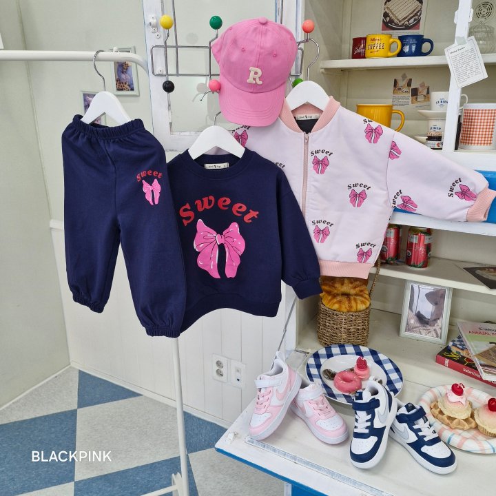 Black Pink - Korean Children Fashion - #magicofchildhood - Sweet Ribbon Jumper - 3