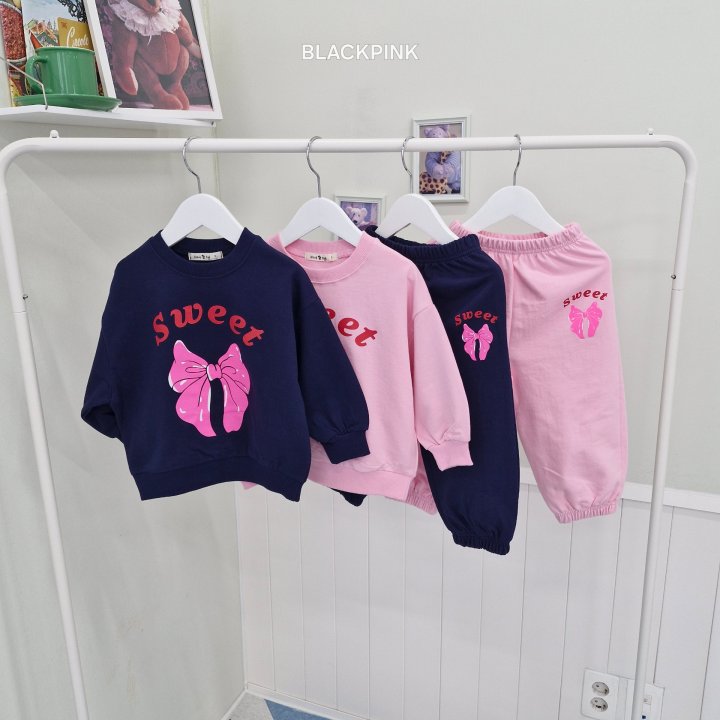 Black Pink - Korean Children Fashion - #littlefashionista - Sweet Ribbon Set-up - 4
