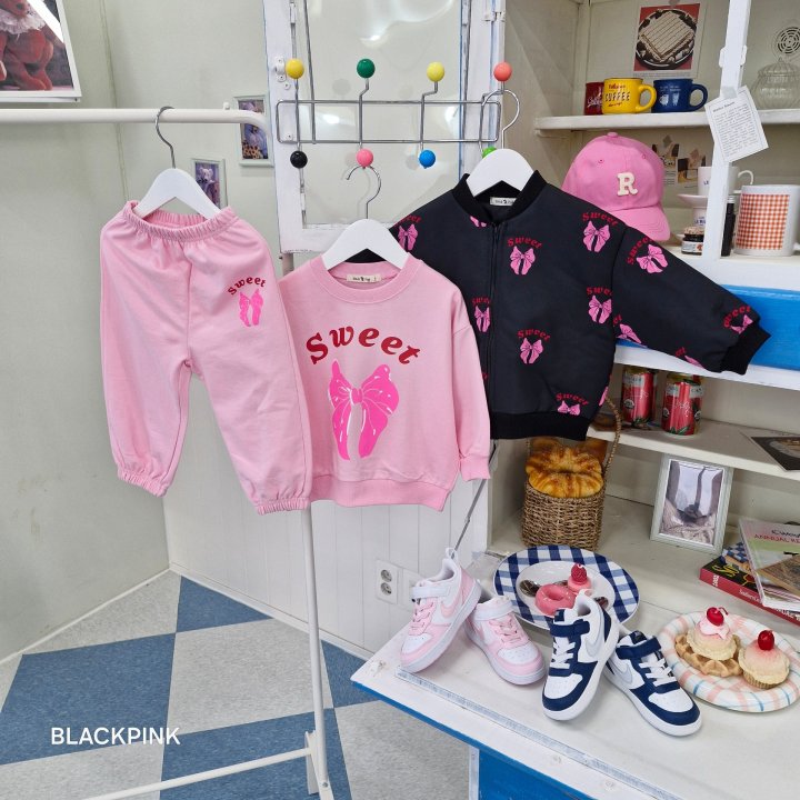 Black Pink - Korean Children Fashion - #magicofchildhood - Sweet Ribbon Jumper - 4