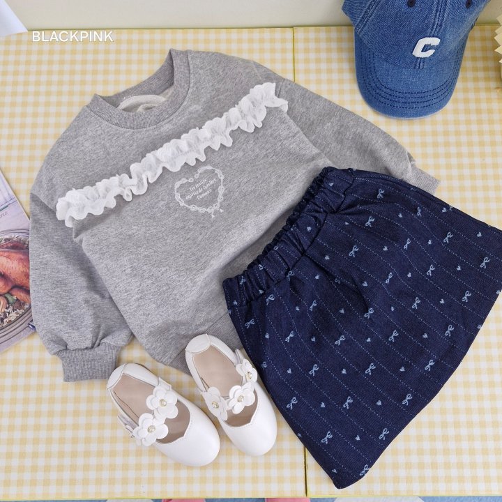Black Pink - Korean Children Fashion - #minifashionista - Hazel Lace Sweatshirts - 7