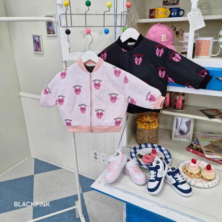 Black Pink - Korean Children Fashion - #prettylittlegirls - Sweet Ribbon Jumper - 5